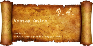 Vastag Anita névjegykártya